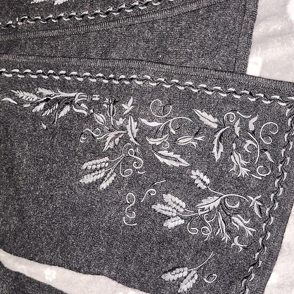 Linea by Louis Dell'Olio black /dark gray wool cardigan size 1X - Picture 2 of 5